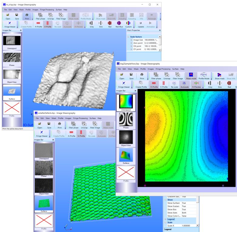 IHL Shearography Suite is a user-friendly software tool designed to operate the IHL Shearographic module and present and analyze the results of non-destructive testing or deformation measurements